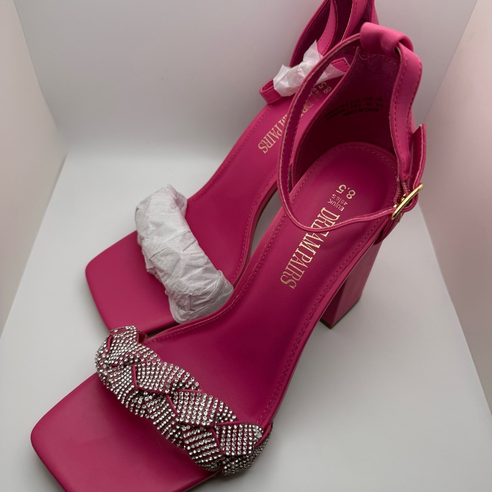 Elegant Pink Heeled Sandals